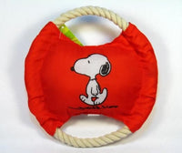 Snoopy Dog Squeaker Frisbee Chew Toy - Red