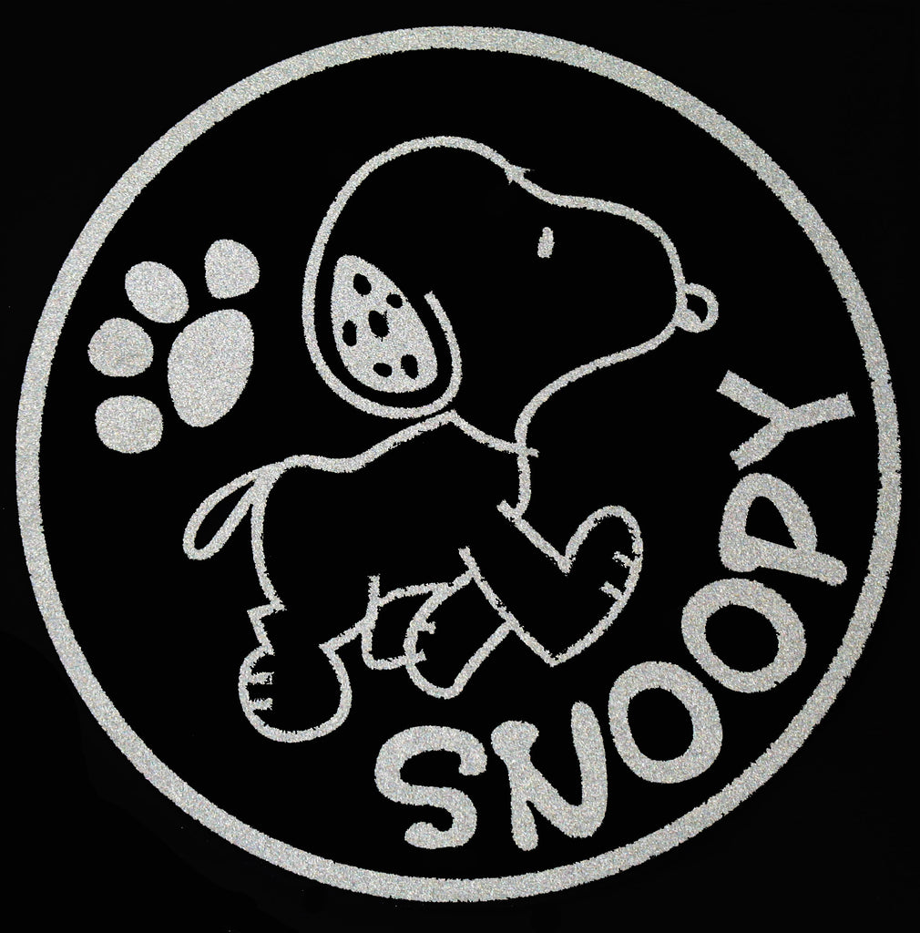 Snoopy Reflective Vinyl Car Decal - Lights Up At Night