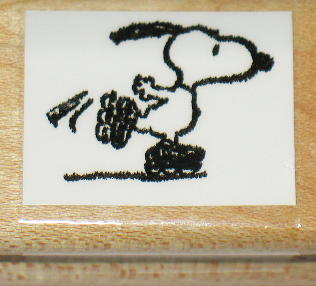 Snoopy Skater Rubber Stamp (*Re-Mounted Used Stamp)