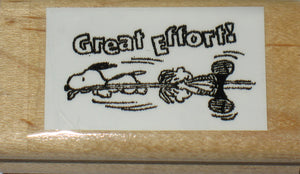 "Great Effort!" Rubber Stamp (Used Stamp-LIKE NEW/Remounted)
