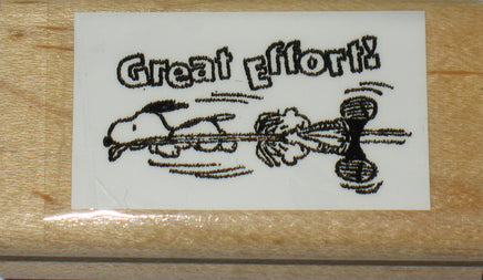 "Great Effort!" Rubber Stamp (Used Stamp - LIKE NEW/Remounted) - snoopn4pnuts.com