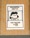 Lucy Psych Booth Rubber Stamp (Used Stamp/Remounted)