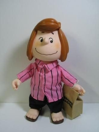 Peppermint Patty Rubber Doll - NEAR MINT (Plus Creases in Bag and Tiny Fastener Hole At Top Of Bag) - snoopn4pnuts.com