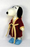 Snoopy Rubber Doll with Bath Robe and Slippers