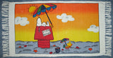 Snoopy On The Beach Cotton Rug