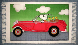 Snoopy Joe Cool Driving Car Cotton Rug