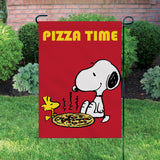 Peanuts Double-Sided Flag - Snoopy Pizza