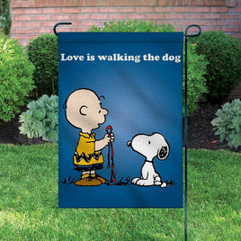 Peanuts Double - Sided Flag - Walking The Dog - snoopn4pnuts.com