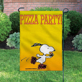 Peanuts Double - Sided Flag - Snoopy Pizza - snoopn4pnuts.com