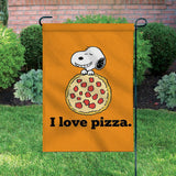 Peanuts Double-Sided Flag - Snoopy Pizza