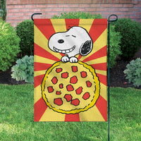 Peanuts Double-Sided Flag - Snoopy Pizza