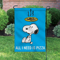 Peanuts Double-Sided Flag - Snoopy Pizza