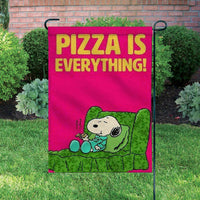 Peanuts Double-Sided Flag - Snoopy Pizza