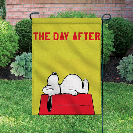 Peanuts Double - Sided Flag - Snoopy The Day After - snoopn4pnuts.com