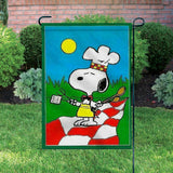 Peanuts Double-Sided Flag - Snoopy BBQ