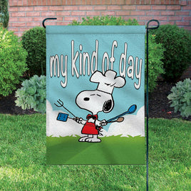 Peanuts Double-Sided Flag - Snoopy Bbq Chef