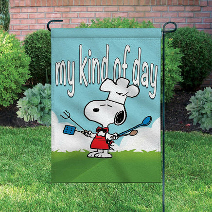 Peanuts Double-Sided Flag - Snoopy Bbq Chef