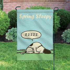 Peanuts Double - Sided Flag - Snoopy Spring Sleepy - snoopn4pnuts.com