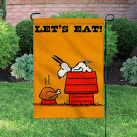 Peanuts Double-Sided Flag - Let's Eat!