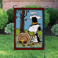 Peanuts Double-Sided Flag - Snoopy Thanksgiving Pilgrim