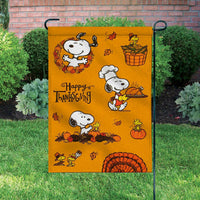 Peanuts Double-Sided Flag - Happy Thanksgiving