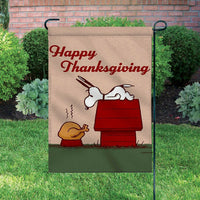 Peanuts Double-Sided Flag - Happy Thanksgiving