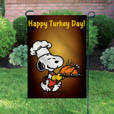 Peanuts Double-Sided Flag - Snoopy Thanksgiving Chef