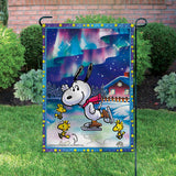 Peanuts Double-Sided Flag - Snoopy Ice Skating