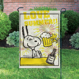 Peanuts Double - Sided Flag - Snoopy Loves Summer! - snoopn4pnuts.com
