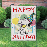 Peanuts Double-Sided Flag - Happy Birthday