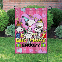 Peanuts Double - Sided Flag - Happy Birthday - snoopn4pnuts.com