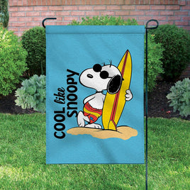 Peanuts Double - Sided Flag - Snoopy Joe Cool Surfer - snoopn4pnuts.com