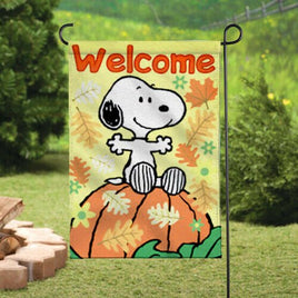 Peanuts Double - Sided Flag - Fall Welcome - snoopn4pnuts.com