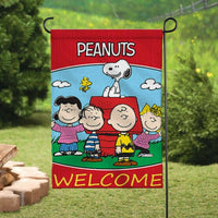 Peanuts Double - Sided Flag - Welcome - snoopn4pnuts.com