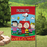 Peanuts Double-Sided Flag - Welcome