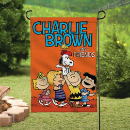 Peanuts Double - Sided Flag - Charlie Brown and Friends - snoopn4pnuts.com