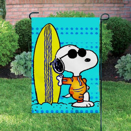 Peanuts Double - Sided Flag - Snoopy Joe Cool Surfer - snoopn4pnuts.com
