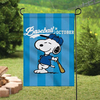 Peanuts Double - Sided Flag - Baseball In October - snoopn4pnuts.com