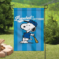 Peanuts Double-Sided Flag - Baseball In October