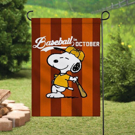 Peanuts Double - Sided Flag - Baseball In October - snoopn4pnuts.com