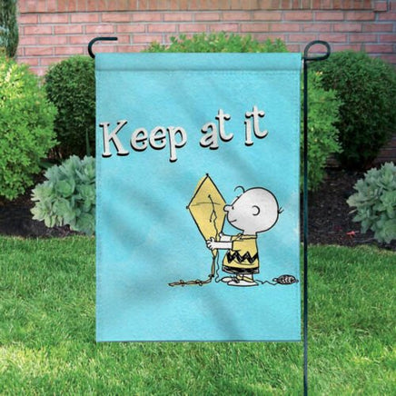 Peanuts Double - Sided Flag - Keep At It - snoopn4pnuts.com