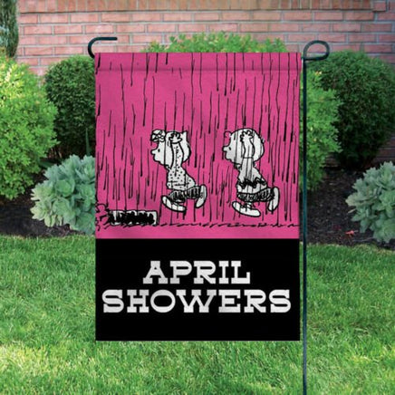 Peanuts Double - Sided Flag - April Showers - snoopn4pnuts.com