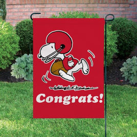 Peanuts Snoopy Double - Sided Flag - Football Congrats! - snoopn4pnuts.com