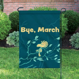 Peanuts Double - Sided Flag - Woodstock Bye, March - snoopn4pnuts.com