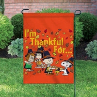 Peanuts Double-Sided Flag - Thankful For...