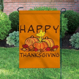 Peanuts Double - Sided Flag - Woodstock Happy Thanksgiving - snoopn4pnuts.com