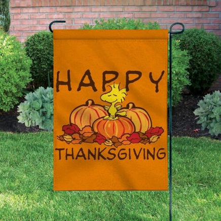 Peanuts Double - Sided Flag - Woodstock Happy Thanksgiving - snoopn4pnuts.com
