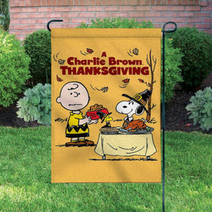 Peanuts Double-Sided Flag - A Charlie Brown Thanksgiving