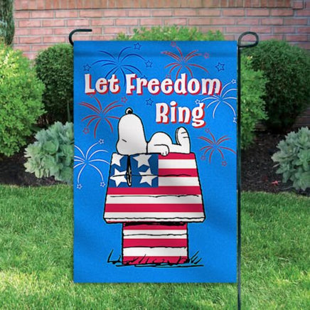 Peanuts Double - Sided Flag - Let Freedom Ring - snoopn4pnuts.com