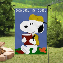 Peanuts Double - Sided Flag - School Is Cool (Dye Flaw) - snoopn4pnuts.com